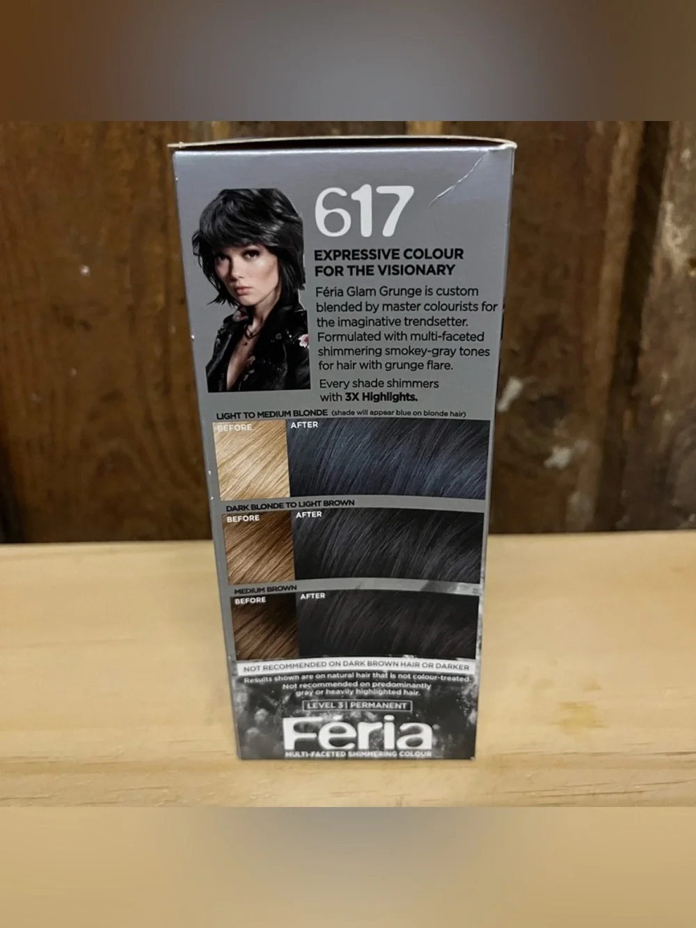 L’Oréal Féria 2 Glam Grunge Shimmering Hair Color 617 Vintage Teal Halloween